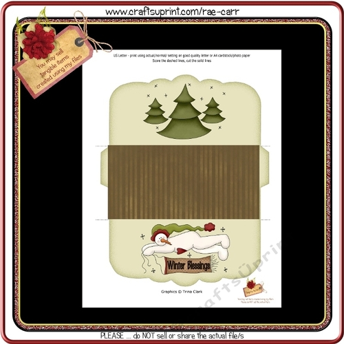 174 Christmas Snowman Money Wallet  