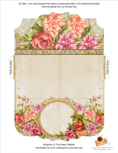 PS194 Roses Floral Money Wallet