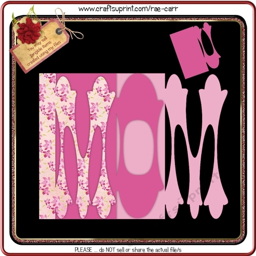 049 Mom or Mum Word Card