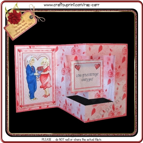 PS061 Roses for Anniversary or Valentines Day Card
