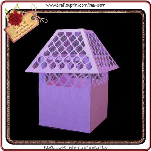 968 Lattice Candle or Tea Light Cover     Multiple MACHINE Formats