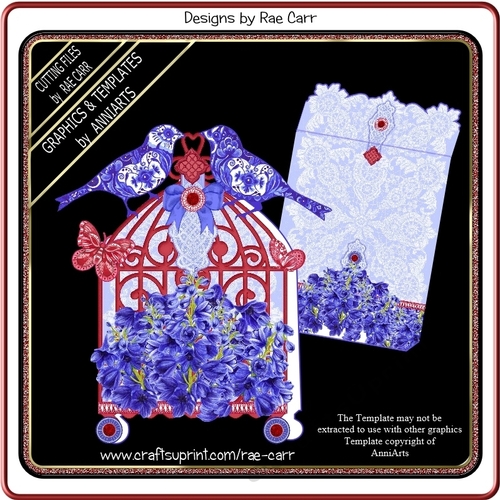 AA July Floral Birdcage Card  MACHINE Formats