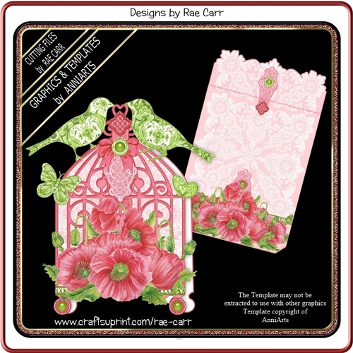 AA August Floral Birdcage Card  MACHINE Formats