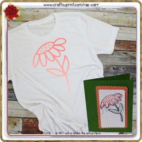 986 Flower Sketch or Vinyl Design