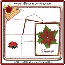 127 Poinsettia Christmas Card