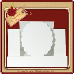 260 Scalloped Round Step Card