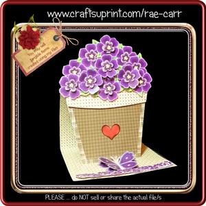 801 Flower Pot Purple Pansies
