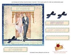 PS123 Retro Couple Topper