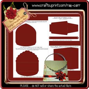 T030 Purse Gift Bag Template *PNG*