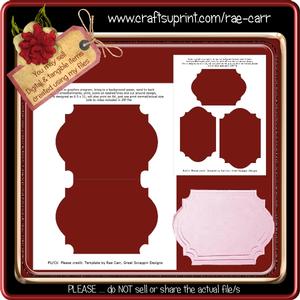 T032 Shaped Folded Card Template *PNG*