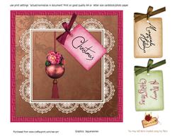 PS129 Pink Christmas Topper