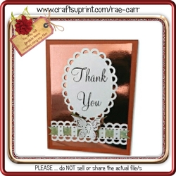 135 Scalloped Edges & Butterfly Card