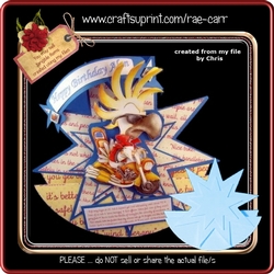 254 Star or Sun Rocker Card