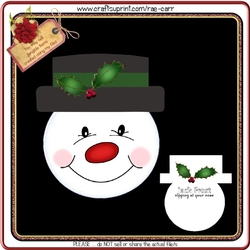 421 Snowman Shaped Card HAND and MACHINE Formats