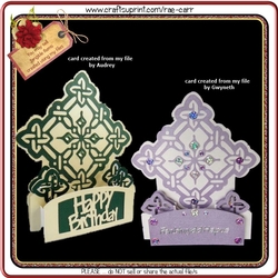 471 Lattice Diamond Slice Form Card and Topper