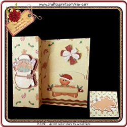 532 Christmas Box Card HAND and MACHINE Formats