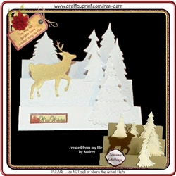 536 White Christmas Step Card