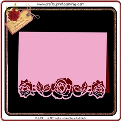 555 Rose Open Border Card