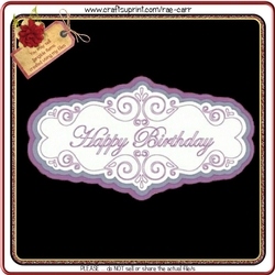 586 Layered Shape with Pen Greeting