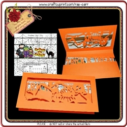 597 Halloween Skeleton Candy Card