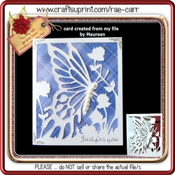 382 Butterfly & Flower Card