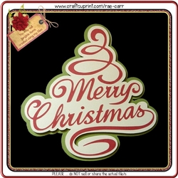 636 Merry Christmas Card Topper