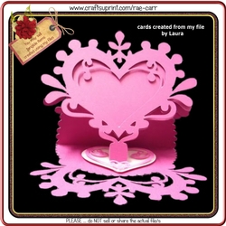 647 Fancy Heart Easel