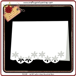 194 Scalloped Flower Border Card
