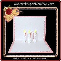 007 Candle Card Pop-up