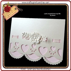 491 Scalloped Heart Card