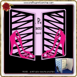 436 Girly Gatefold Card
