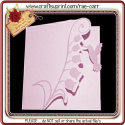 457 Hummingbird Flower Card