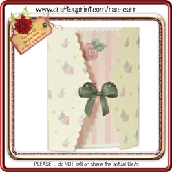 222 Tri-fold Scalloped Card