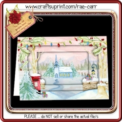 726 Christmas Church Tunnel Card