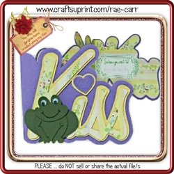 219 Kiss the Frog Shaped Card