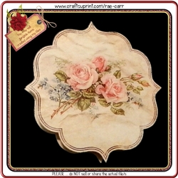 230 Roses Shaped Note Card
