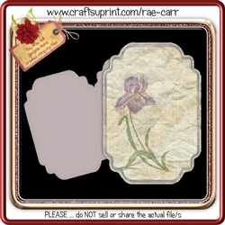 229 Iris Shaped Note Card