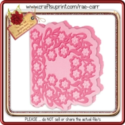 244 Flower Shaped Card & Insert