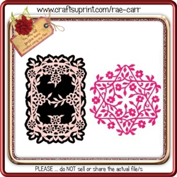 215 Two Fancy Flower Mats