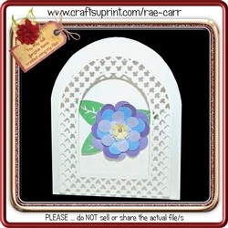 312 Flower Lattice Card