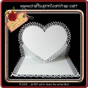 343 Frilly Heart Easel