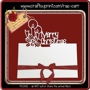 842 Christmas Candles Topper
