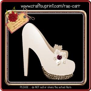 844 High Heel Shaped Card