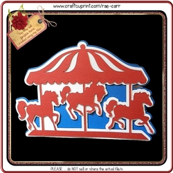 845 Merry Go Round Carousel Card