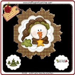114 Fancy Shaped Snowman Card