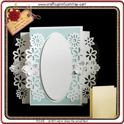 930 Floral Folded Card Multiple MACHINE Formats