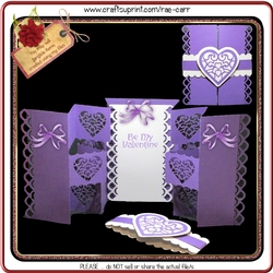 936 Heart Double Valentine Shutter Card *Multiple MACHINE Formats*