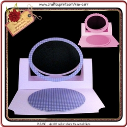 945 Open Center Easel Card Multiple MACHINE Formats