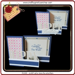 955 Happy Z Fold Card    Multiple MACHINE Formats