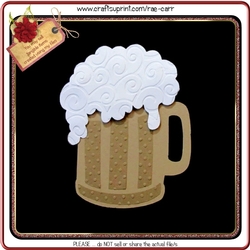 963 Beer Mug Shaped Card or Topper